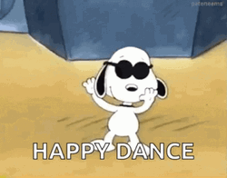 Stylish Dancing Snoopy Cartoon GIF