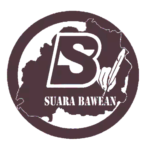 Suara Bawaan Logo With Map And Feather Sticker