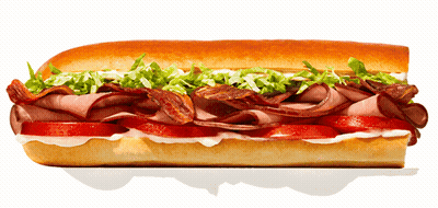 Sub Sandwich With Tomatoes Lettuce Bacon GIF