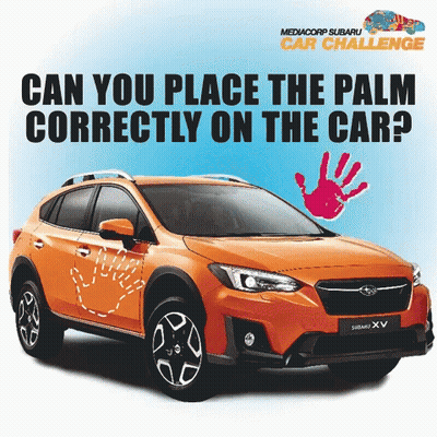 Subaru Car With Palm Placed On It GIF