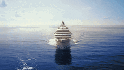 Submarine Below A Cruise Ship GIF