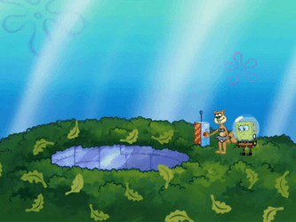 Submarine Sandy Cheeks And SpongeBob SquarePants GIF