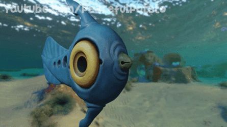 Subnautica Peeper Papercraft GIF