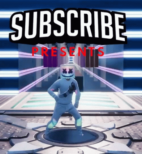Subscribe Presents Poster With Marshmallow GIF
