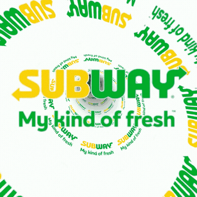 Subway Ad Saying Eat Fresh GIF