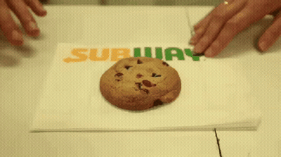 Subway Cookie On Napkin GIF
