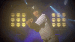 Subway Series New York Yankee Batting GIF