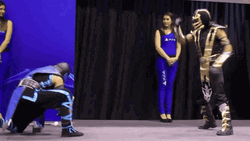 Subzero Cosplay Fight Performance GIF
