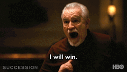 Succession Logan Roy Confident Win GIF