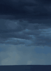 Sudden Thunderstorm On Calm Waters GIF