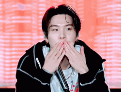 Suga Do Flying Kiss To All Fans GIF