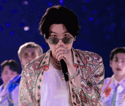 Suga Looks Cool While Singing GIF