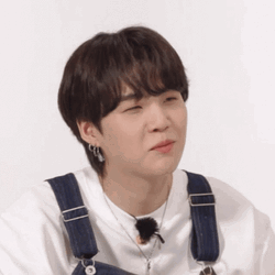 Suga Smooch While Raising Eyebrows GIF