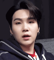Suga Upset Nodding Reaction GIF