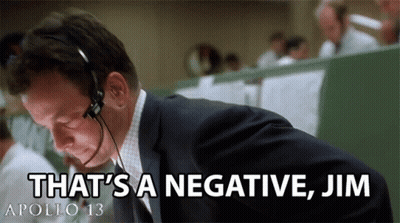 Suit And Headset Man Says That's Negative Jim GIF