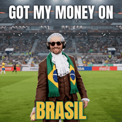 Suit-And-Scarf Man Says Got My Money On Brasil GIF