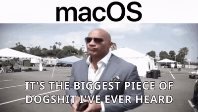 Suit And Sunglasses Man Says Macos Is Dogshit GIF