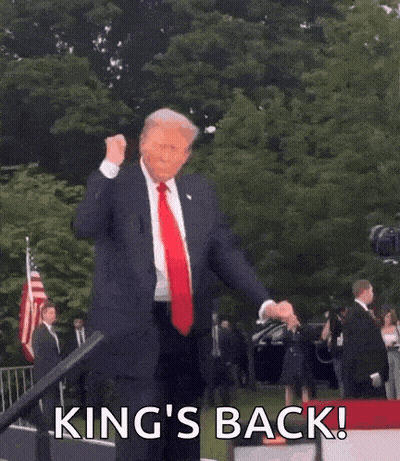 Suit And Tie Man At Mic King's Back GIF