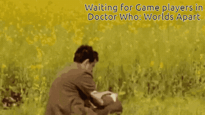 Suited Man Waits For Players Doctor Who Worlds Apart GIF