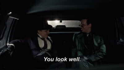 Suited Men In Car Saying A Little Thicker GIF