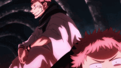 Sukuna Jujutsu Kaisen Sitting On Itadori Yuji GIF