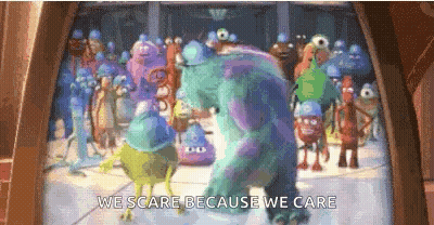 Sulley y Mike de Monsters Inc juntos GIF