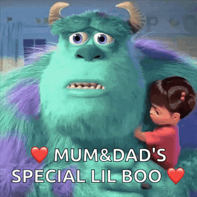 Sulley From Monsters Inc Holding Little Girl GIF