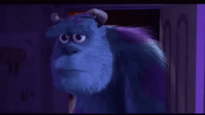 Sulley From Monsters Inc Standing In Doorway Angry GIF