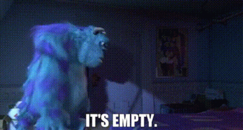 Sulley Says It's Empty GIF