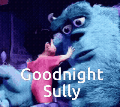 Sully From Monsters Inc Is Hugging A Little Girl GIF
