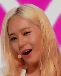 Sultry K-Pop Blonde Kystal Jung GIF