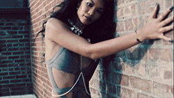 Sultry Victoria Secret Model Chanel Iman GIF