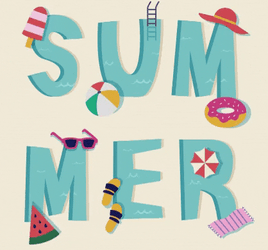 Summer August Summer Sigital Illustration Style GIF