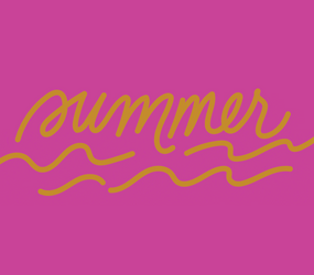Summer August Wave Letter Design GIF