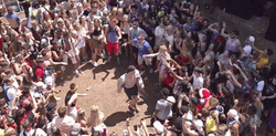 Summer Concert People Dancing In Mosh Pit GIF