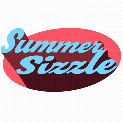Summer Sizzle Logo In Blue GIF