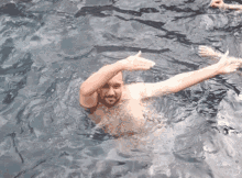 Summer Swimming Funny Man GIF