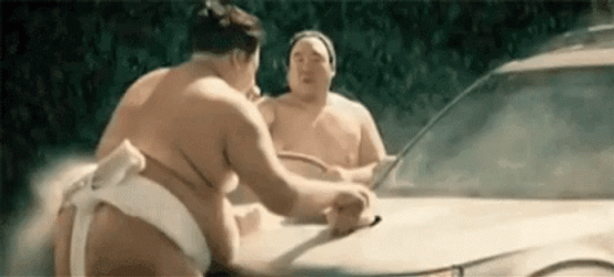 Sumo Guy Car Wash GIF