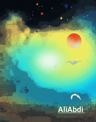 Sun And Bird Painting With Aliabdi GIF