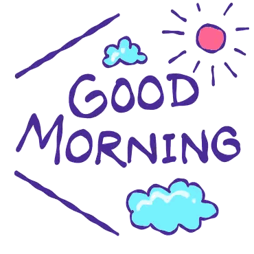 Sun And Clouds Good Morning Sticker