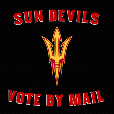 Sun Devils Vote By Mail Sign With Trident GIF