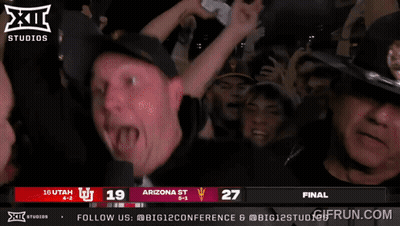 Sun Devils Winning Against Arizona GIF