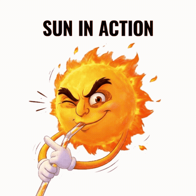 Sun Drinking Through Straw GIF