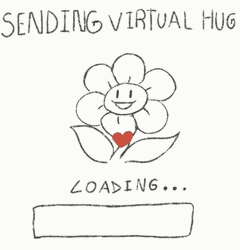 Sun Flower Sending Virtual Hugs GIF