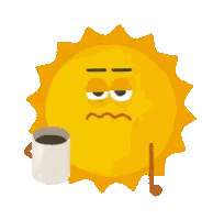 Sun Holding Paint Bucket Sticker