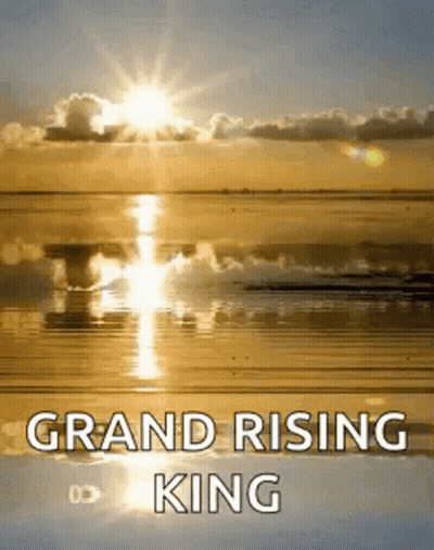 Sun Rising Over Ocean With Grand Rising King GIF