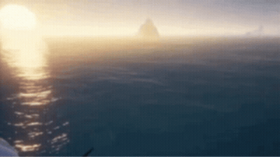 Sun Setting Over Water GIF
