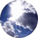 Sun Shining Through Clouds Sticker