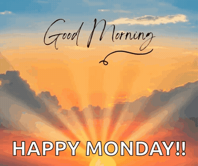 Sun Shining Through Clouds Good Morning Happy Monday GIF