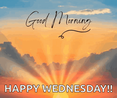 Sun Shining Through Clouds Good Morning Happy Wednesday GIF